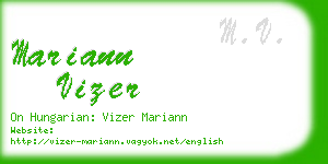 mariann vizer business card